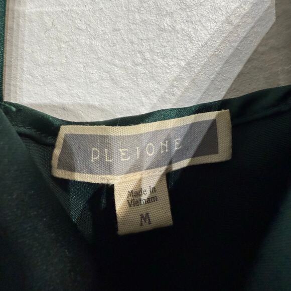 Pleione Green Satin Cami Blouse Sz M - Picture 5 of 11
